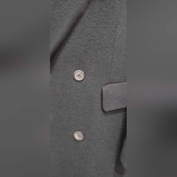 VINTAGE STANLEY BLACKER NAVY WOOL COAT NWOT - Picture 5 of 10